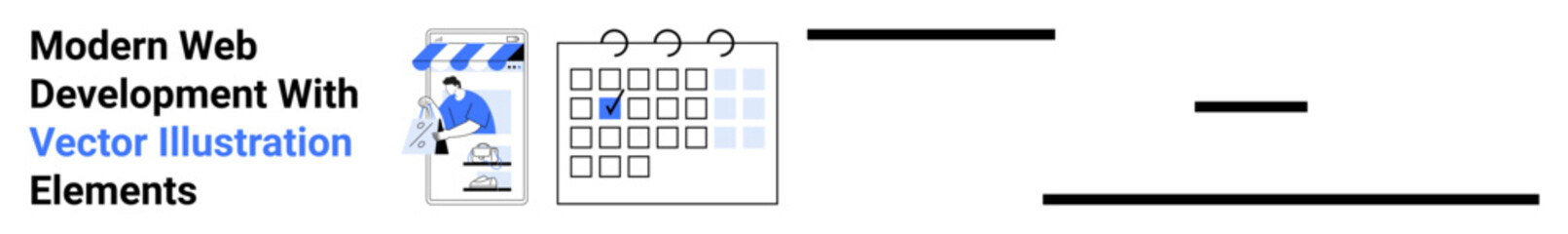 Developer working on page design, calendar interface, coding elements, interface design details. Ideal for web design, app development, scheduling, planning, coding UXUI design flat landing page