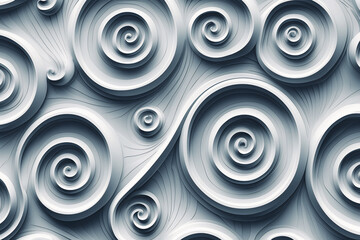 Wall Mural - Abstract swirling patterns in soft gray tones, creating a sense of movement and depth