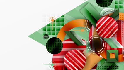 Aufkleber - Dynamic complex geometric abstract background
