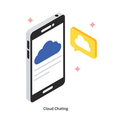 Wall Mural - cloud chatting vector filled icon style. eps 10 file