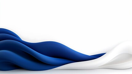 Abstract blue and white wavy shapes on white background. (2)