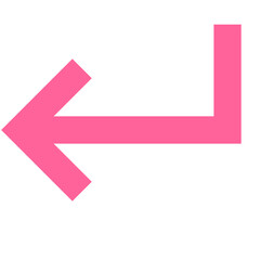 Wall Mural - pink simple enter arrow