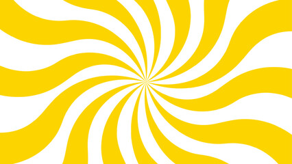 Poster - Sunburst sunshine wavy stripes yellow color background design. floral patterns with stippling texture. Twisted swirl & Spiral radial striped backdrop design. Sunray yellow Twist style