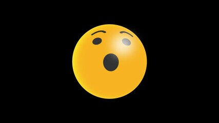 A Yellow Emoji Displays Shock and Surprise