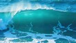 © intothestar - Ocean waves gently rolling in blue turquoise water with foam and ripples, waves, turquoise, ocean