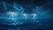 © IgitPro - The abstract storm is full of dramatic elements. Lightning and rain create a striking backdrop.