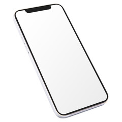 Poster - Smartphone white screen png mockup innovative future technology