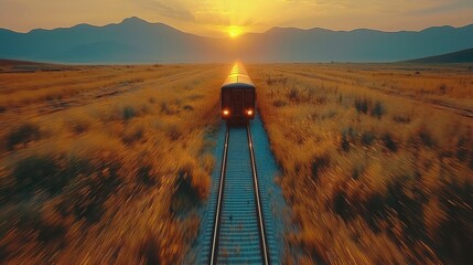 Aufkleber - A speeding train.