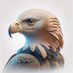 Wall Mural - bald eagle with blue eyes