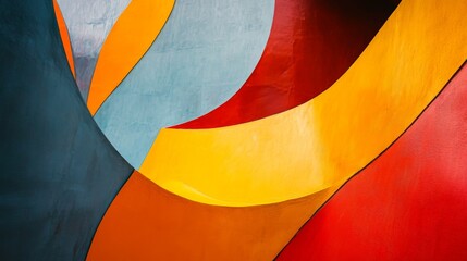 Poster - High-resolution close-up of an abstract background with bold, contrasting colors and dynamic shapes, creating a striking and visually engaging composition.