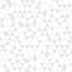 Aufkleber - White triangular mosaic abstract seamless pattern. vector gray triangular mosaic pattern. geometric polygonal background. abstract retro pattern of geometric shapes