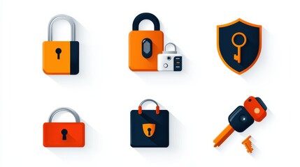 Aufkleber - Implementing six security icons for access control finger standards in digital environments