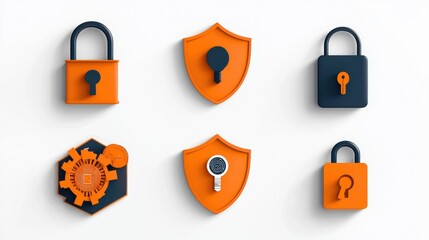 Aufkleber - Enhancing network security exploring icons of firewall vpn and standards in cyber defense strategies