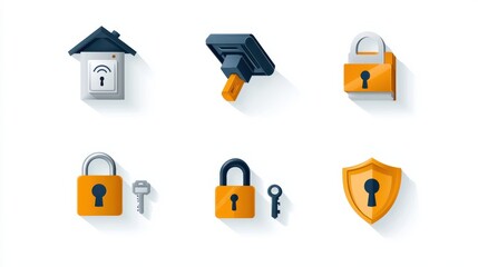 Aufkleber - Enhancing security monitoring with padlock and key icons a comprehensive overview of six essential tools in cybersecurity standards