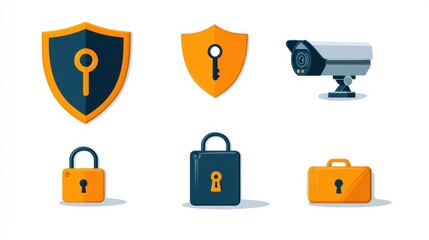 Aufkleber - Understanding six symbols of online security a comprehensive guide to shield locks and keys in digital environments
