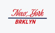 © moyen - New York City Brooklyn, US state slogan print with emblem for graphic tee t-shirt or sweatshirt.