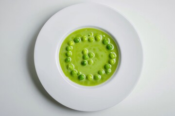 Poster - This creamy soup is a simple and satisfying vegetable dish. The pea-green broth has been made by blending fresh peas with cream and seasonings.