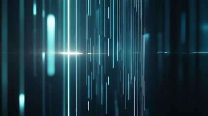Abstract glowing teal lines on a dark background creating a futuristic and digital feel
