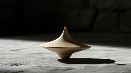 Wall Mural - Wooden Spinning Top in Soft Light