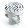 © SerPhoto - Conceptual representation of a maze inside a human head symbolizing complex thought processes and problem solving