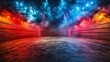 © AGUNG - Empty boxing ring, smoky arena, spotlights, fight night