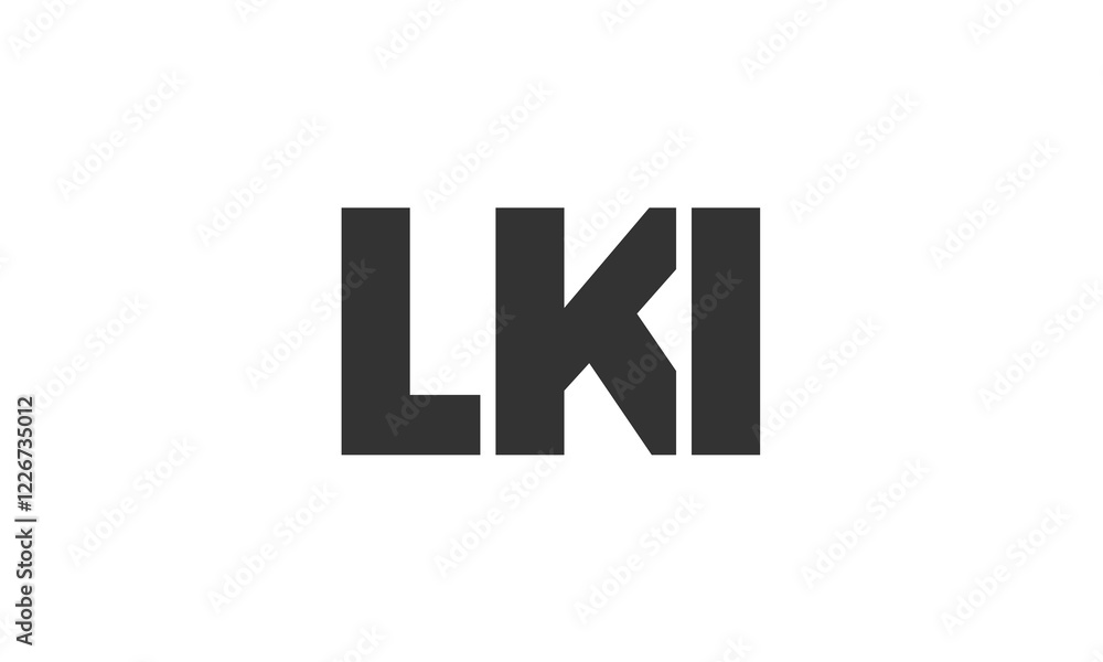 Basic Join Template LKI logo design template with strong and modern bold text. Initial ...