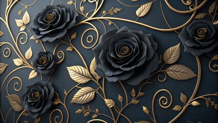 Sticker - floral background