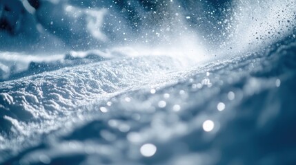 Wall Mural - a close-up shot of a wave crashing against the ocean surface, with water droplets and foam visible