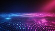 © adha - Abstract Digital Grid with Gradient Lighting, Futuristic Technology Concept Illustration