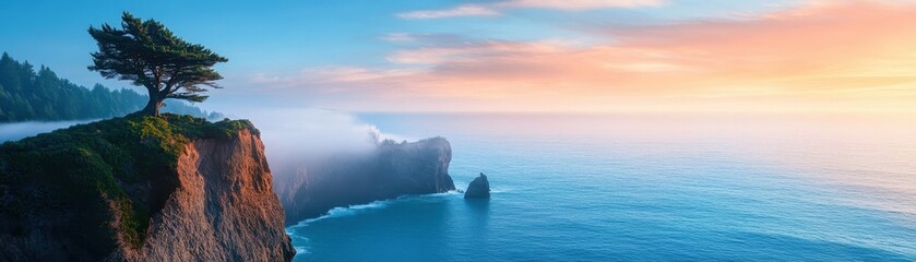 Wall Mural - Majestic King Tides Crash Against Cliffs: A Breathtaking Coastal View