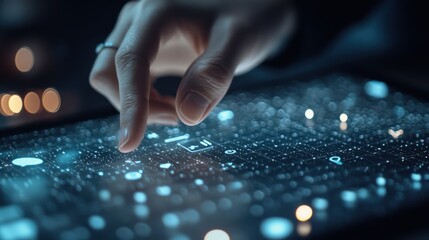 Poster - Finger Tapping on a Touchscreen with Digital Display Elements