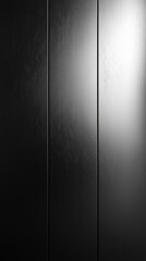 Wall Mural - Texture of polished black surface with soft light illuminating the edges and creating a sleek ambiance in a modern setting. Generative AI