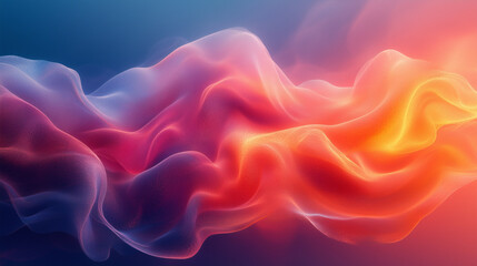 Wall Mural - Colorful abstract wave flowing through a digital space creating a vibrant and dynamic visual experience. Generative AI