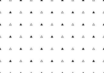 Wall Mural - black and white pattern with triangles. seamless black and white pattern with small triangles. black