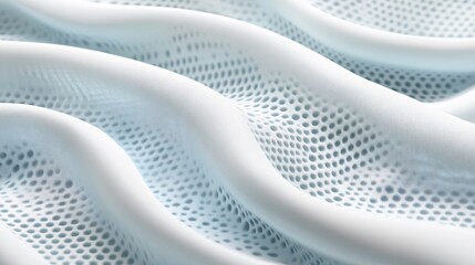 Abstract Textile Texture Background with Soft Light and Gentle Folds in Pale Blue