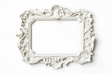 Frame mock up decorated with stucco in Renaissance and Baroque. Ornate Rococo Frame