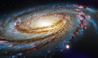 Wall Mural - glowing star nebula space background