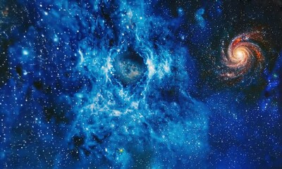 Wall Mural - glowing star nebula space background