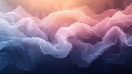Wall Mural - A colorful, abstract image of a wave with a blue and pink hue