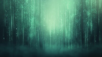 Wall Mural - A green background with a lot of lines and dots