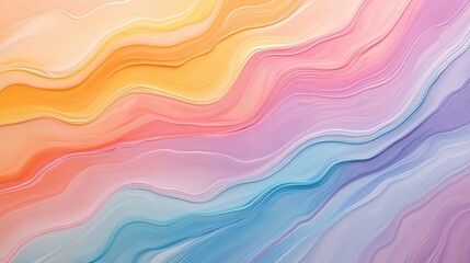 Wall Mural - A colorful wave with a rainbow of colors