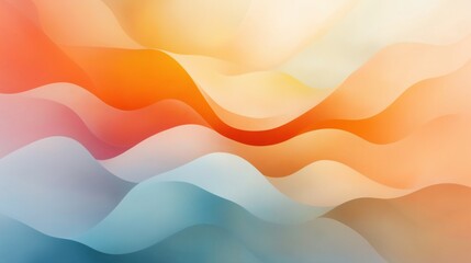 Wall Mural - A colorful wave with blue, orange and yellow colors