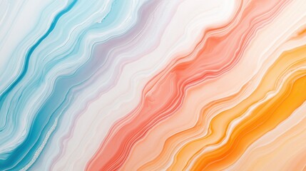 Wall Mural - A colorful, wavy line with blue, orange, and white colors