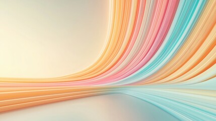 Wall Mural - A colorful rainbow with a white background