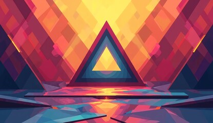 Wall Mural - abstract background with triangles. colorful geometric abstract background with a collection of triangles