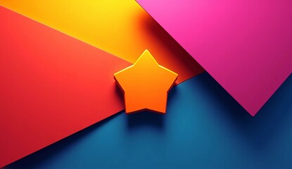 Wall Mural - colorful geometric abstract background with pentagonal shapes