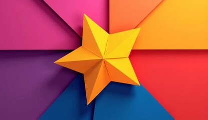 Wall Mural - colorful geometric abstract background with pentagonal shapes