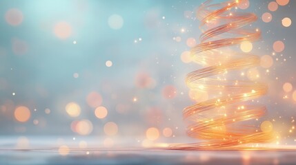 Wall Mural - a christmas tree with a spiral design and a lot of sparkles