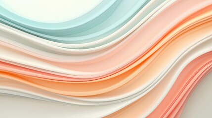 Wall Mural - A colorful wave with a pink and orange stripe
