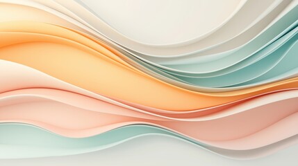 Wall Mural - A long, curvy line of paper with a variety of colors, including orange, pink